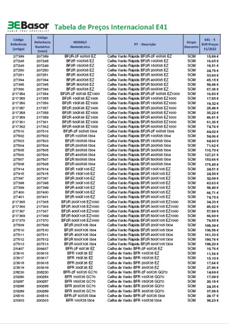 &lt;br&gt;[pt] - BASOR_Tabela PreçosE41PT&lt;br&gt;[en] - BASOR_Price list_E41PT